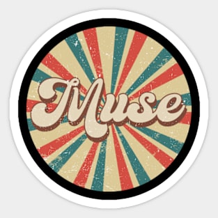 Circle Design Muse Proud Name Birthday 70s 80s 90s Sticker